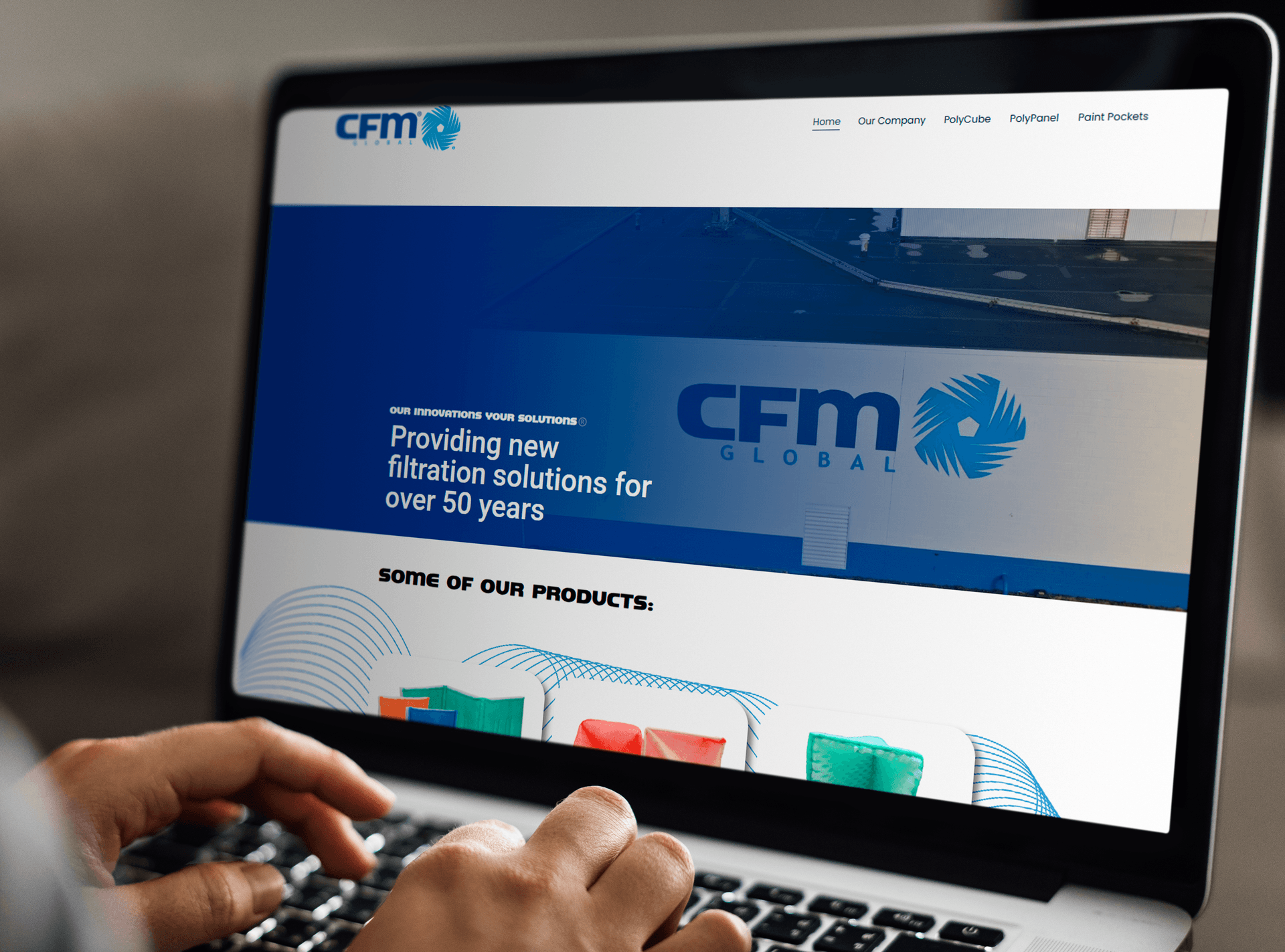 CFM Global website mockup