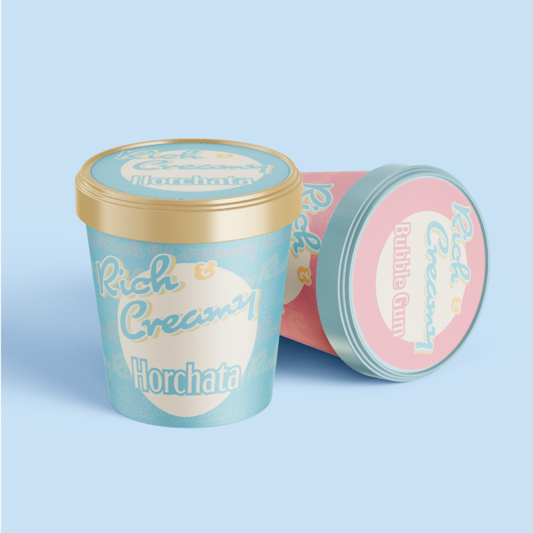 Rich and creamy mock up of tubs